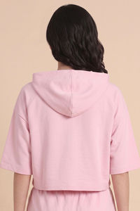 Zivame Athleisure Hooded Sweatshirt - Pink A Boo — thumbnail 2